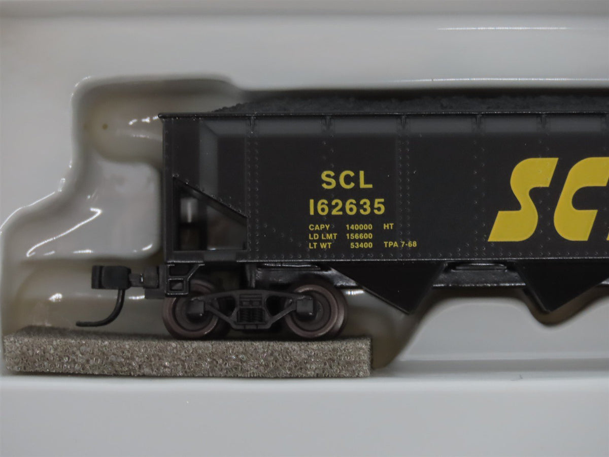 N Scale Athearn 11072 SCL Seaboard Coast Line 40&#39; 3-Bay Hopper w/ Load 5-Pack
