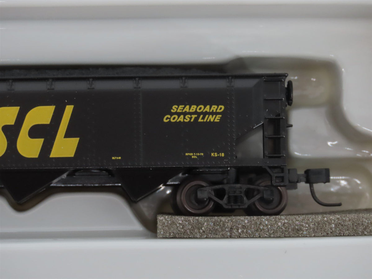 N Scale Athearn 11072 SCL Seaboard Coast Line 40&#39; 3-Bay Hopper w/ Load 5-Pack