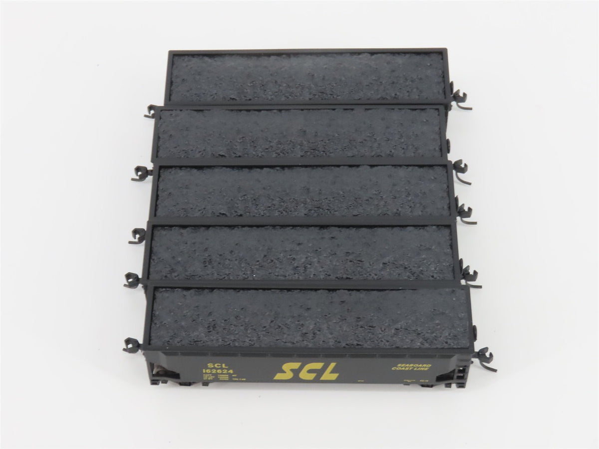 N Scale Athearn 11072 SCL Seaboard Coast Line 40&#39; 3-Bay Hopper w/ Load 5-Pack