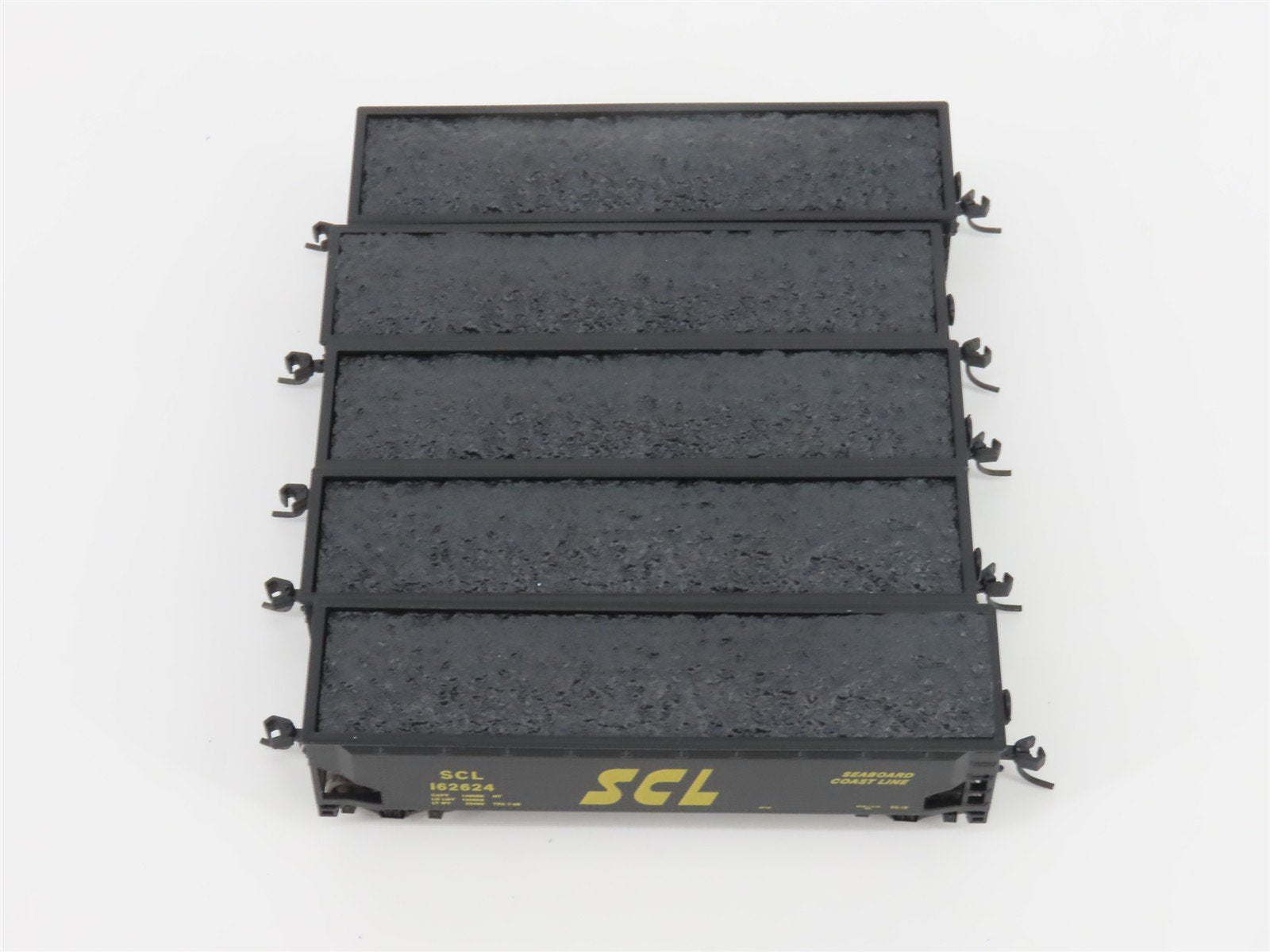 N Scale Athearn 11072 SCL Seaboard Coast Line 40' 3-Bay Hopper w/ Load 5-Pack