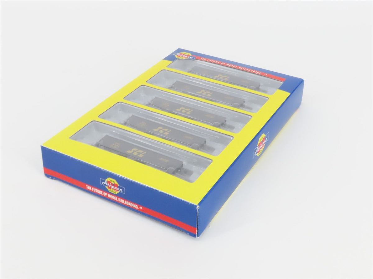 N Scale Athearn 11072 SCL Seaboard Coast Line 40&#39; 3-Bay Hopper w/ Load 5-Pack