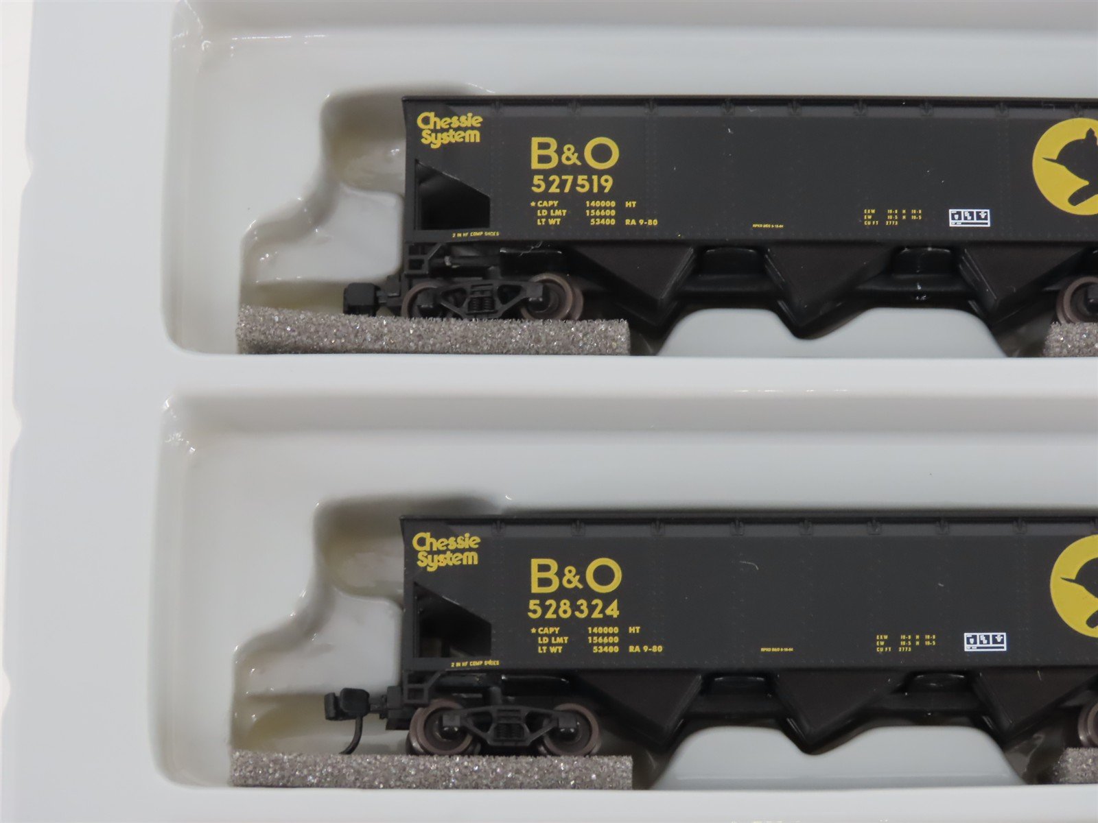 N Scale Athearn 11068 B&O Chessie System 40' 3-Bay Hopper w/ Load 5-Pack