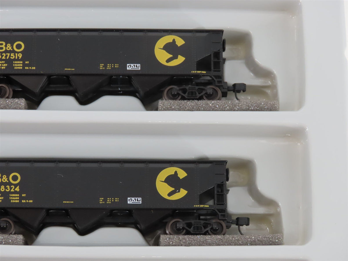 N Scale Athearn 11068 B&amp;O Chessie System 40&#39; 3-Bay Hopper w/ Load 5-Pack
