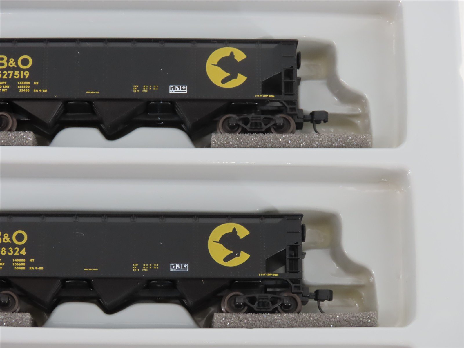 N Scale Athearn 11068 B&O Chessie System 40' 3-Bay Hopper w/ Load 5-Pack