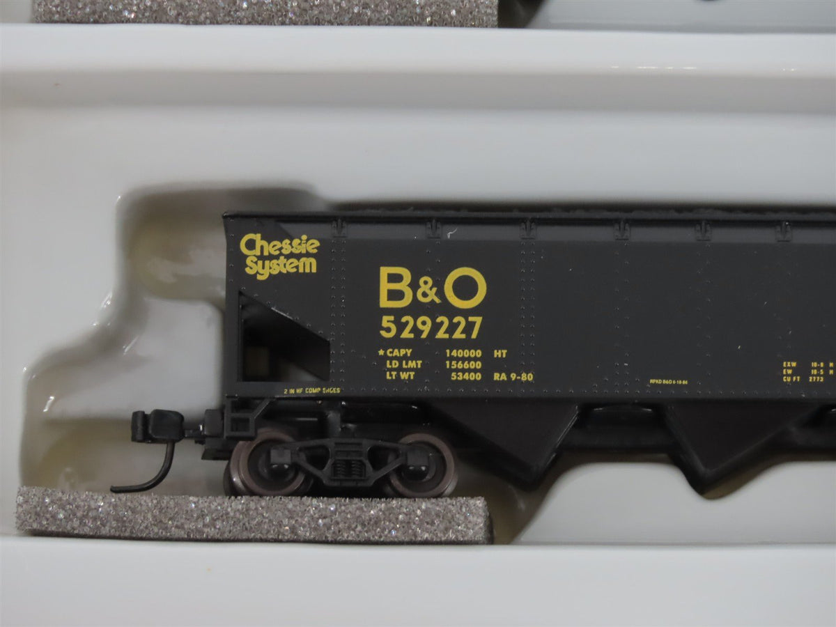 N Scale Athearn 11068 B&amp;O Chessie System 40&#39; 3-Bay Hopper w/ Load 5-Pack