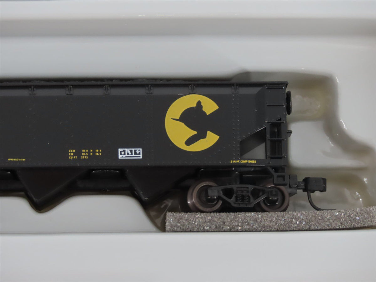 N Scale Athearn 11068 B&amp;O Chessie System 40&#39; 3-Bay Hopper w/ Load 5-Pack