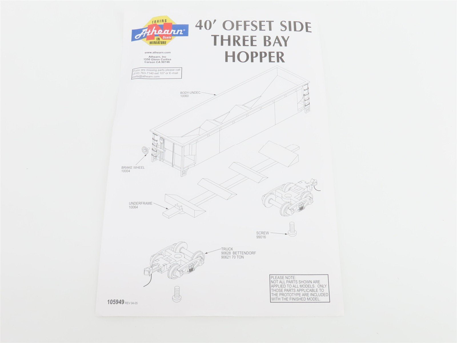 N Scale Athearn 11068 B&O Chessie System 40' 3-Bay Hopper w/ Load 5-Pack