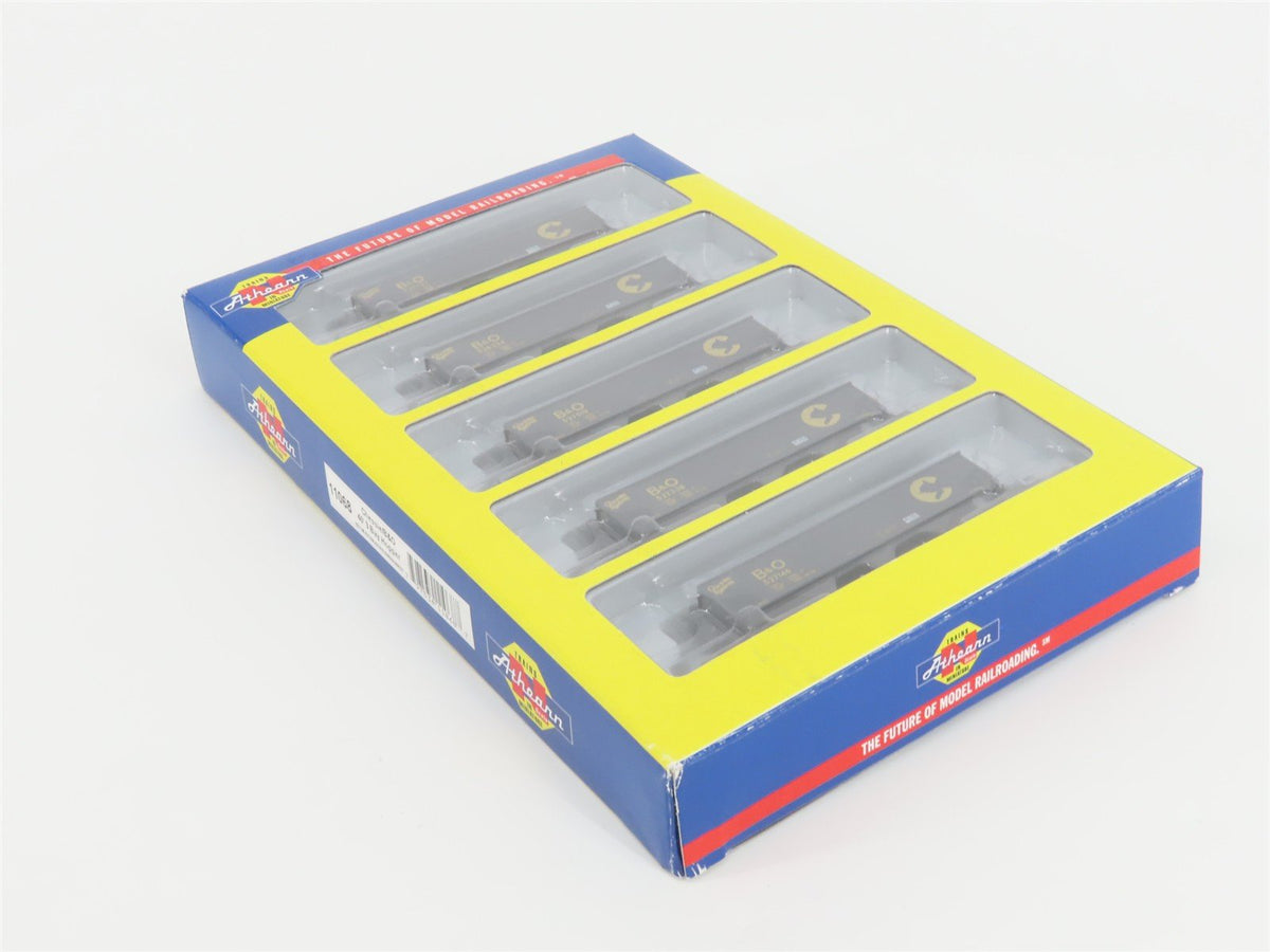 N Scale Athearn 11068 B&amp;O Chessie System 40&#39; 3-Bay Hopper w/ Load 5-Pack