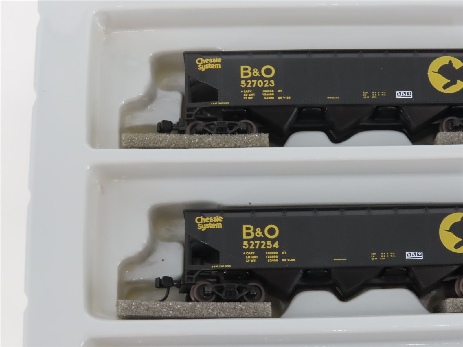 N Scale Athearn 11067 B&O Chessie System 40' 3-Bay Hopper w/ Load 5-Pack