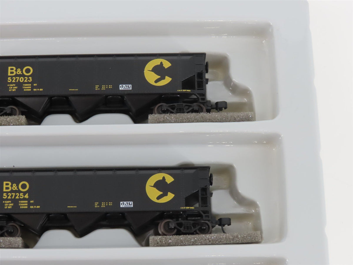 N Scale Athearn 11067 B&amp;O Chessie System 40&#39; 3-Bay Hopper w/ Load 5-Pack