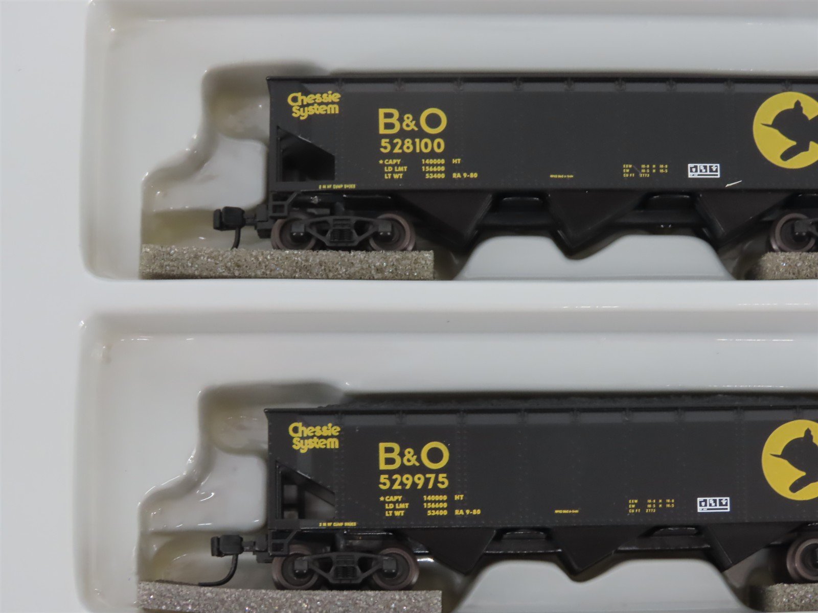 N Scale Athearn 11067 B&O Chessie System 40' 3-Bay Hopper w/ Load 5-Pack