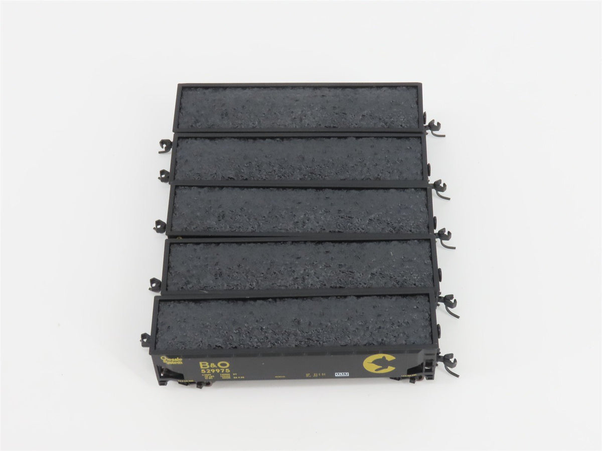 N Scale Athearn 11067 B&amp;O Chessie System 40&#39; 3-Bay Hopper w/ Load 5-Pack