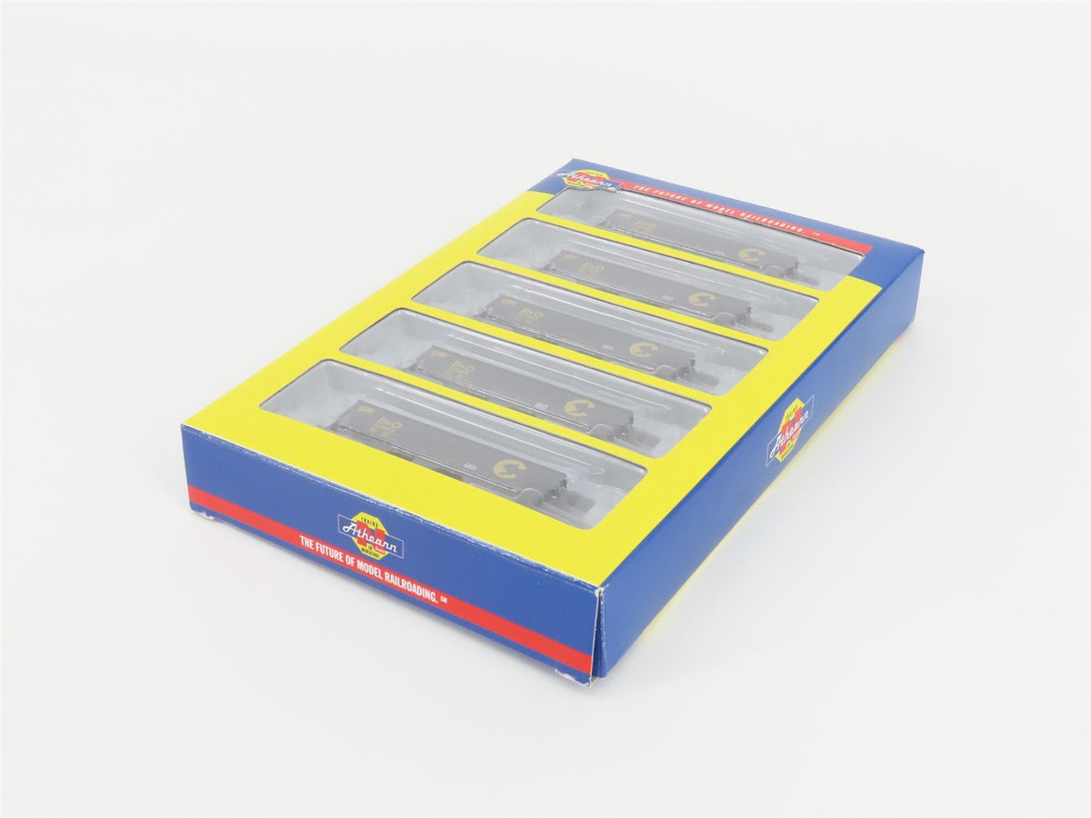 N Scale Athearn 11067 B&amp;O Chessie System 40&#39; 3-Bay Hopper w/ Load 5-Pack