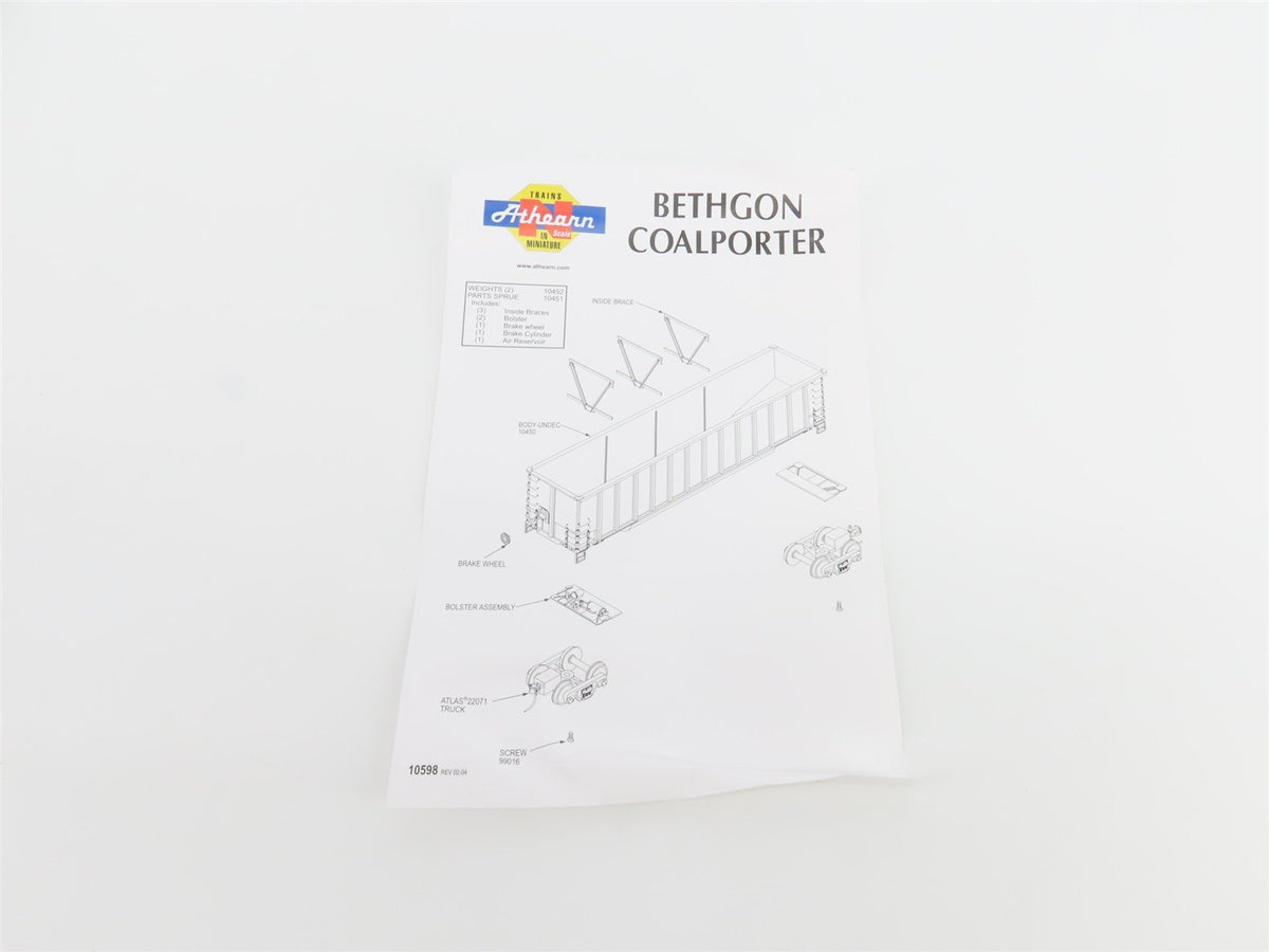 N Scale Athearn 10453 BN Burlington Northern BethGon Coalporter w/ Load 5-Pack