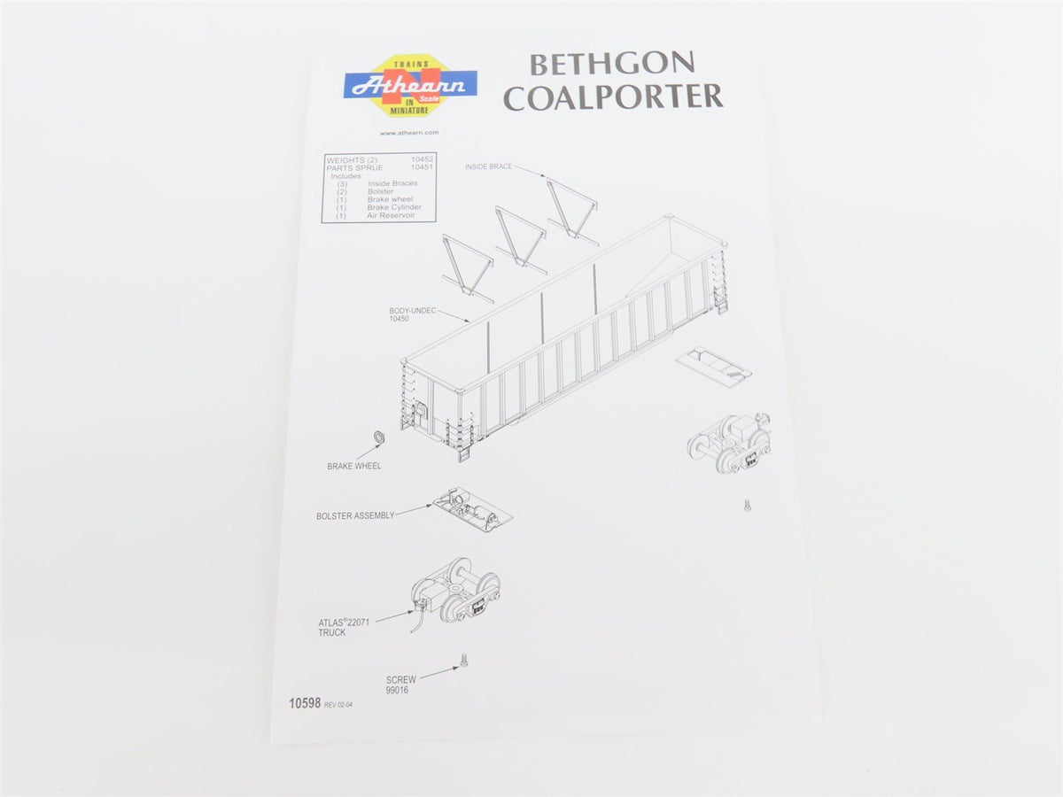 N Scale Athearn 10456 BNSF Railway BethGon Coalporter w/ Load 5-Pack