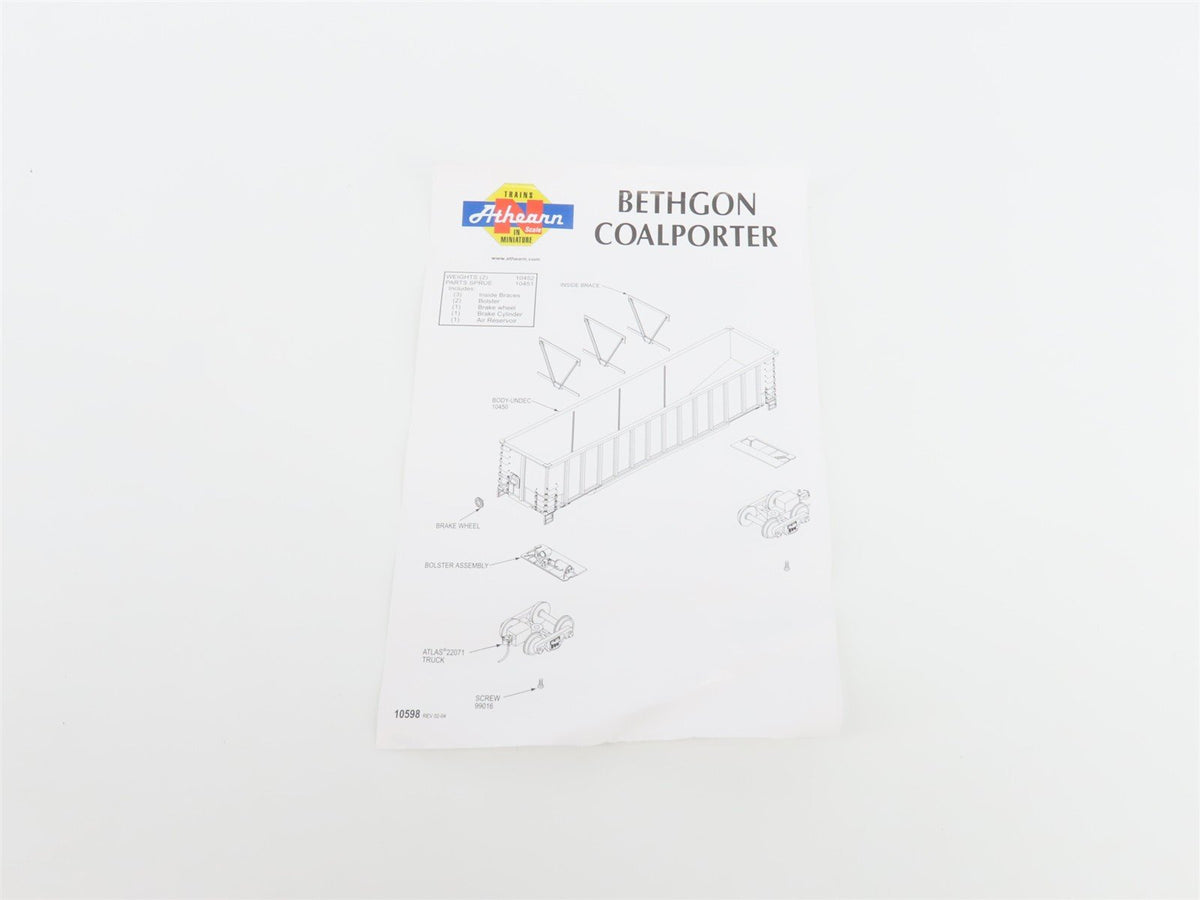 N Scale Athearn 10455 BNSF Railway BethGon Coalporter w/ Load 5-Pack