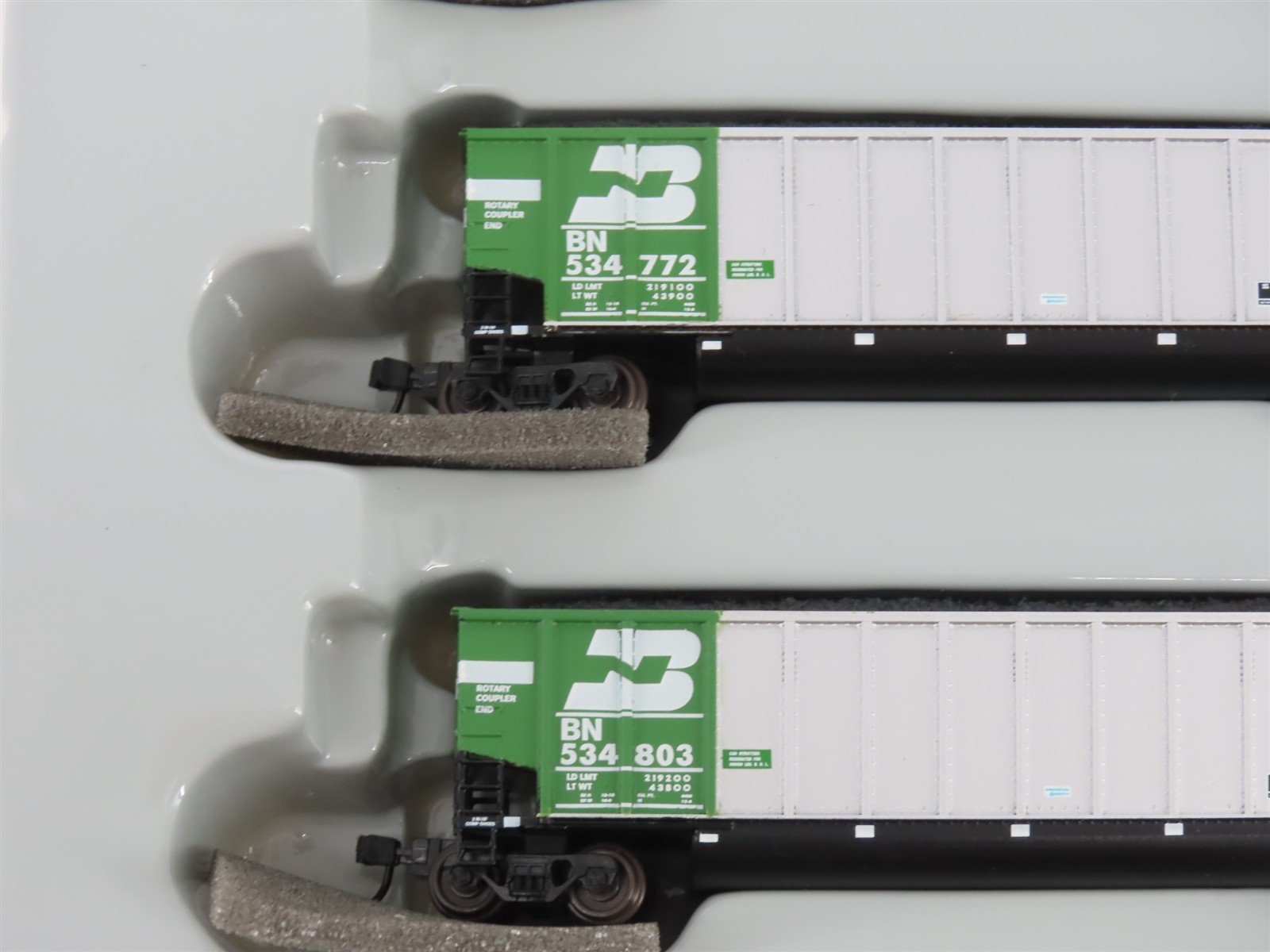 N Scale Athearn 10451 BN Burlington Northern BethGon Coalporter w/ Load 5-Pack