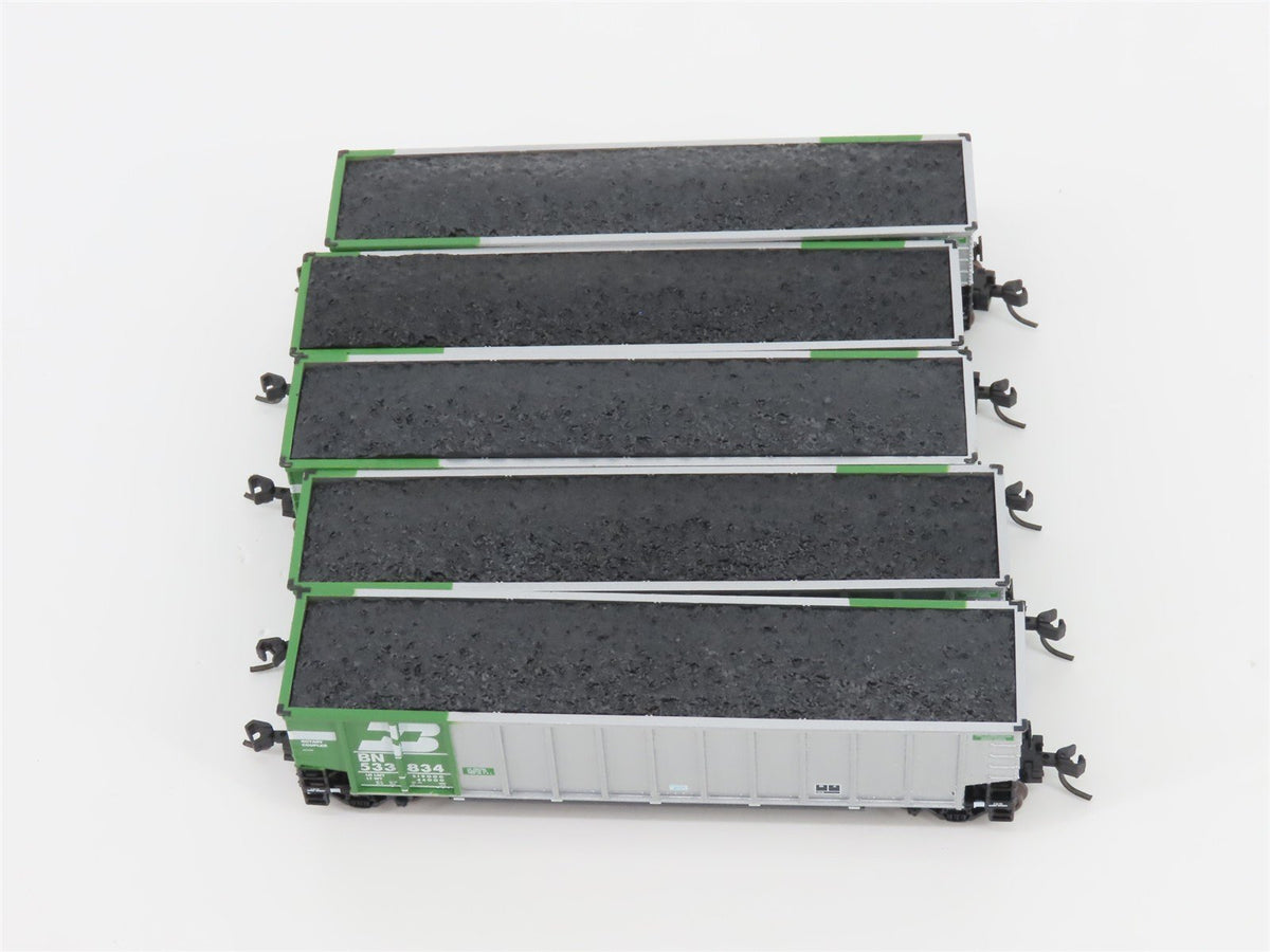 N Scale Athearn 10451 BN Burlington Northern BethGon Coalporter w/ Load 5-Pack