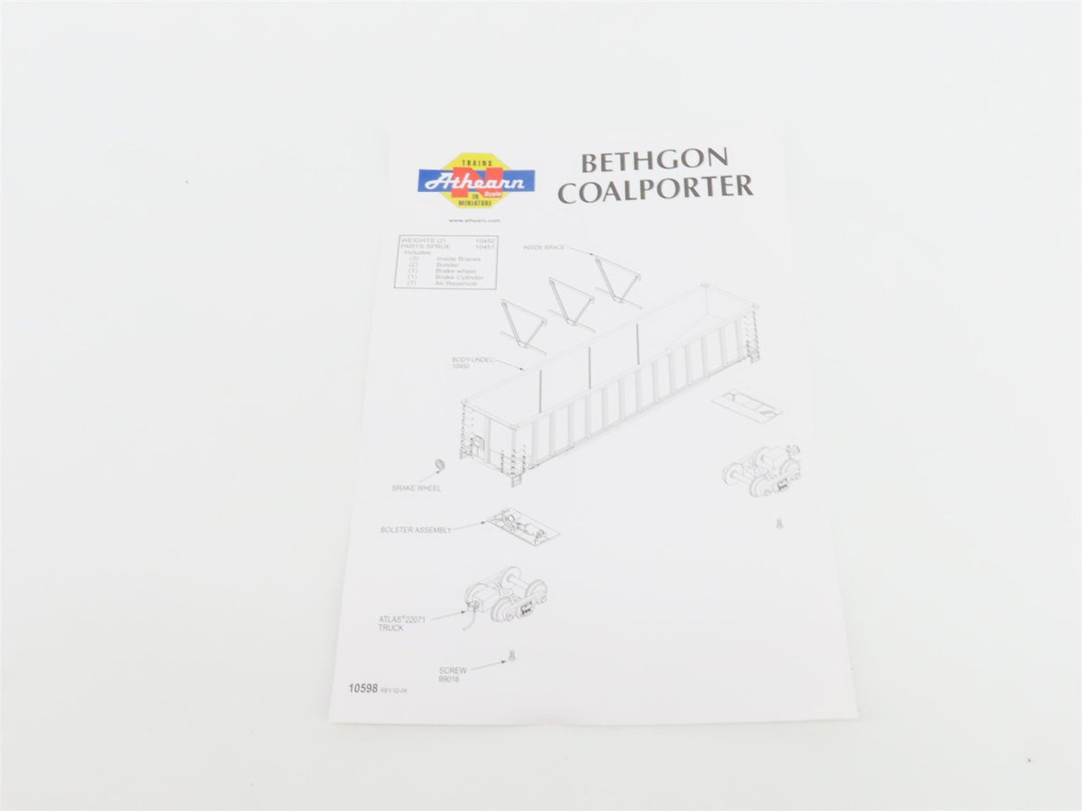 N Scale Athearn 10451 BN Burlington Northern BethGon Coalporter w/ Load 5-Pack