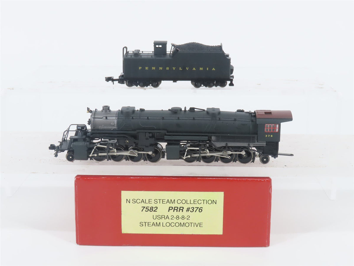 N Scale Proto 2000 Heritage 7582 PRR Pennsylvania USRA 2-8-8-2 Steam #376