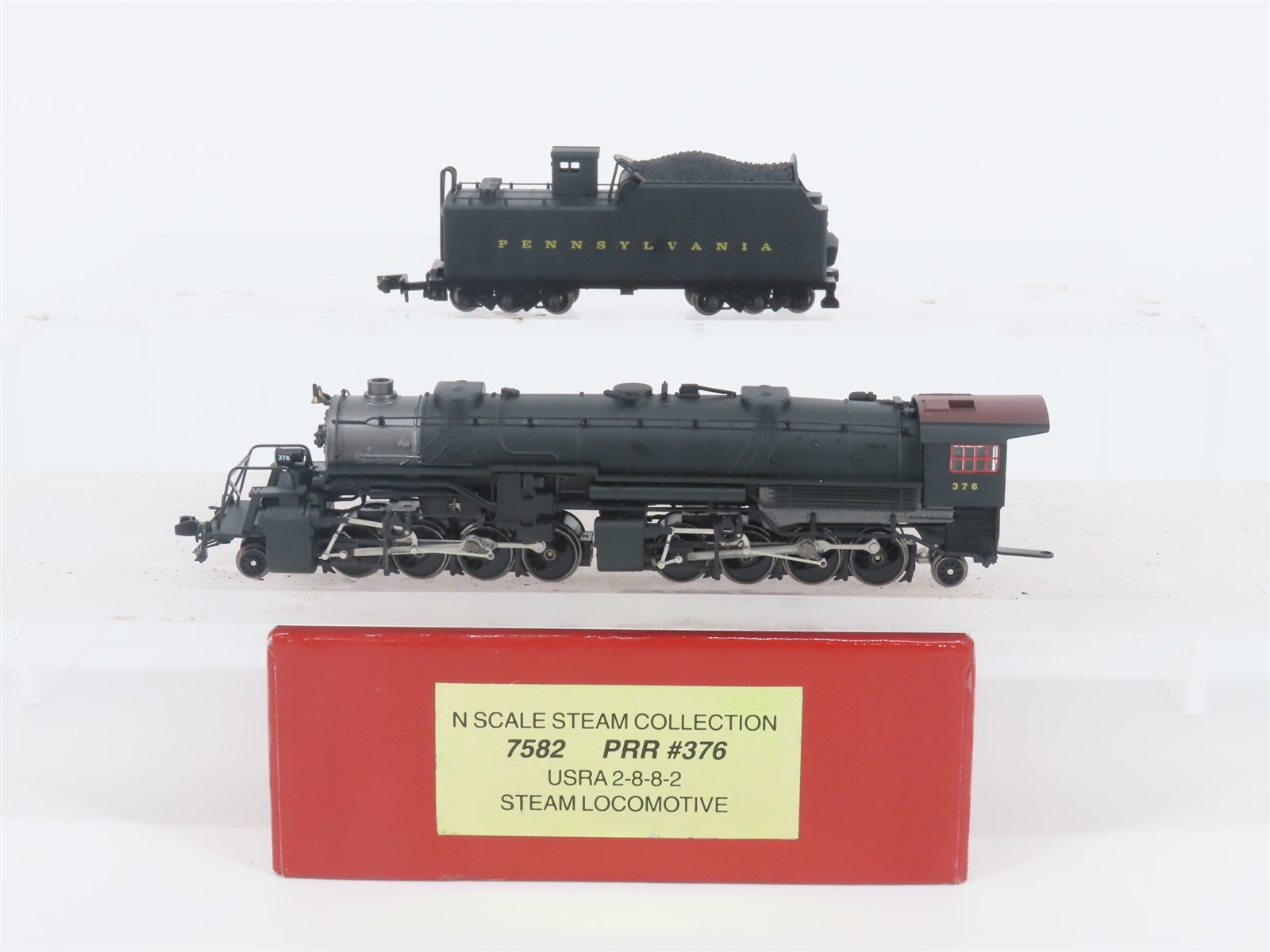 N Scale Proto 2000 Heritage 7582 PRR Pennsylvania USRA 2-8-8-2 Steam #376