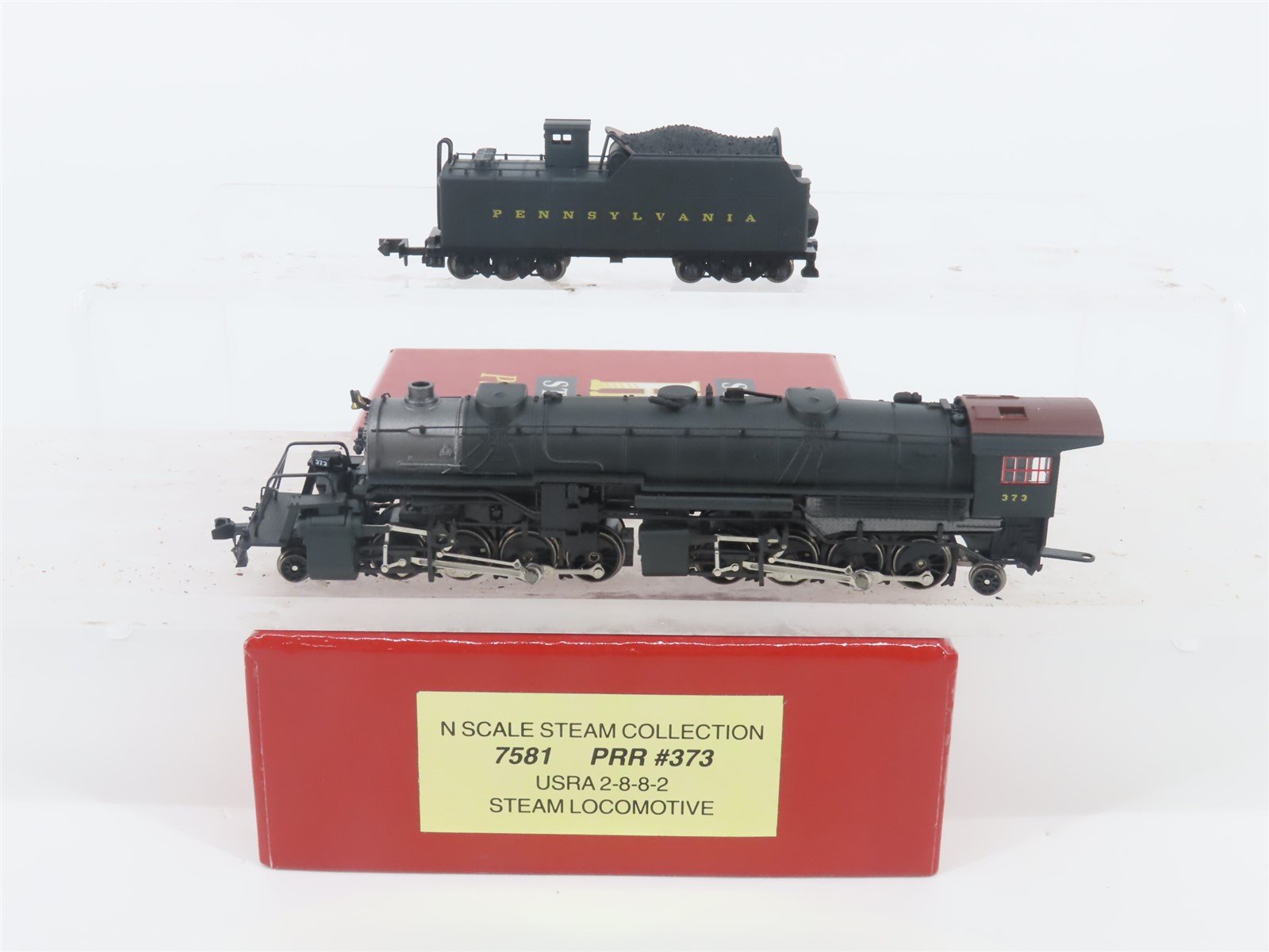 N Scale Proto 2000 Heritage 7581 PRR Pennsylvania USRA 2-8-8-2 Steam #373