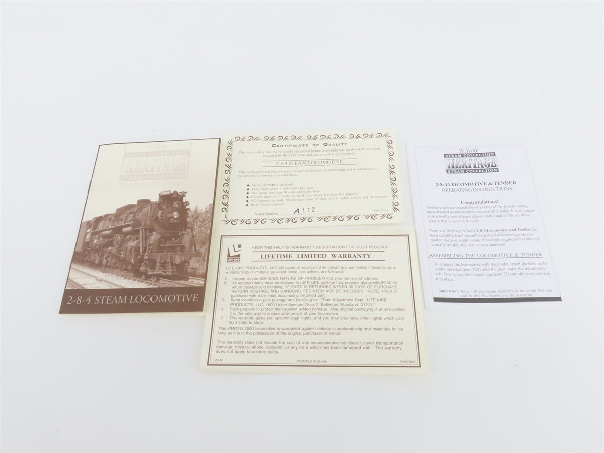 N Proto 2000 Heritage 7469 NKP Nickel Plate Road 2-8-4 Berkshire Steam #717