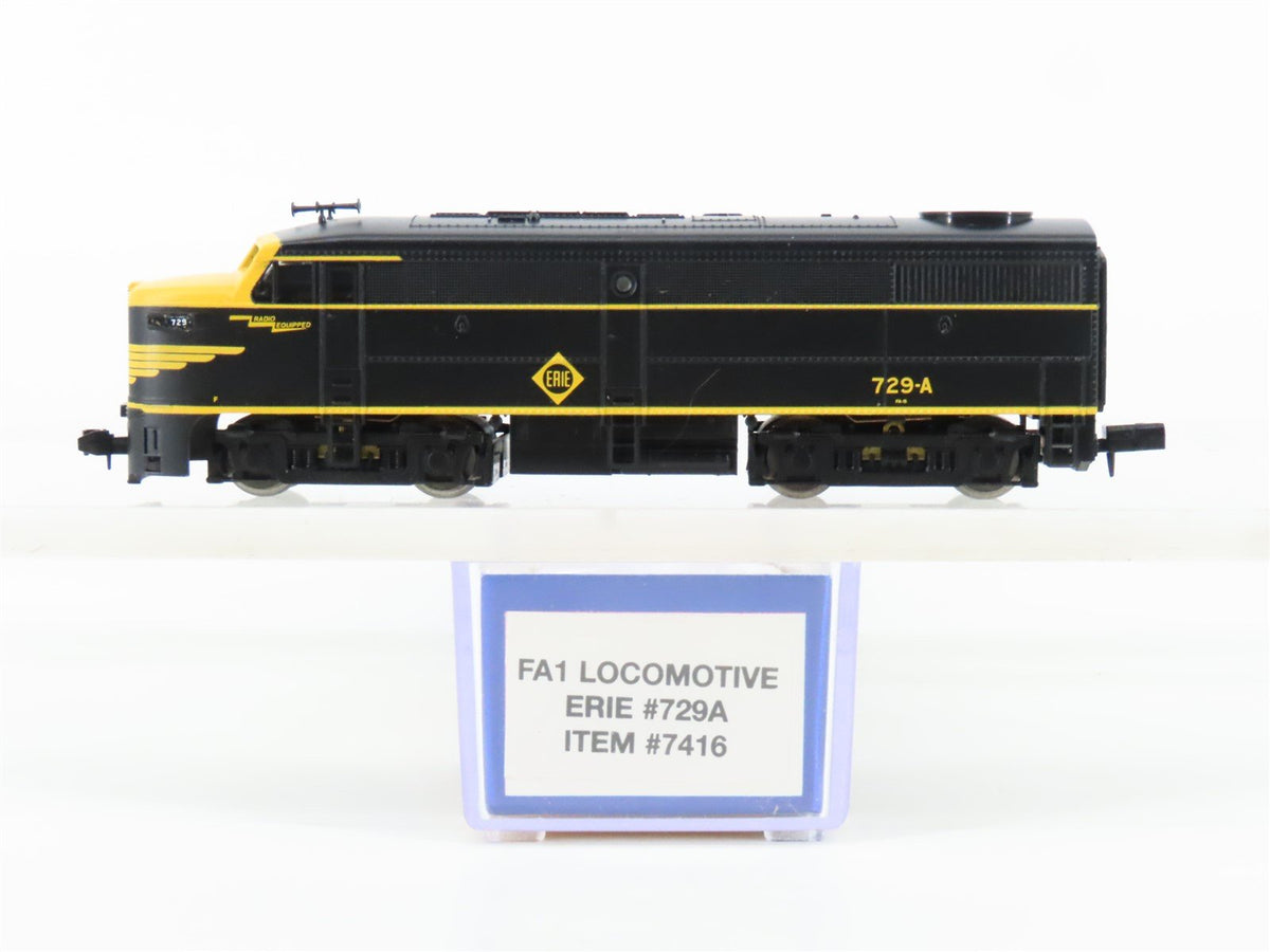 N Scale Life-Like 7416 Erie FA1 Diesel Locomotive #729A