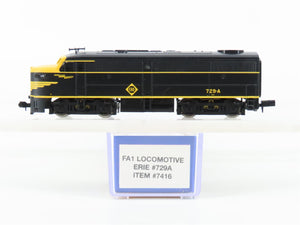 N Scale Life-Like 7416 Erie FA1 Diesel Locomotive #729A