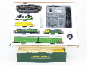 N Scale Athearn John Deere SD70MAC Diesel Set w/Cars, Track & Transformer