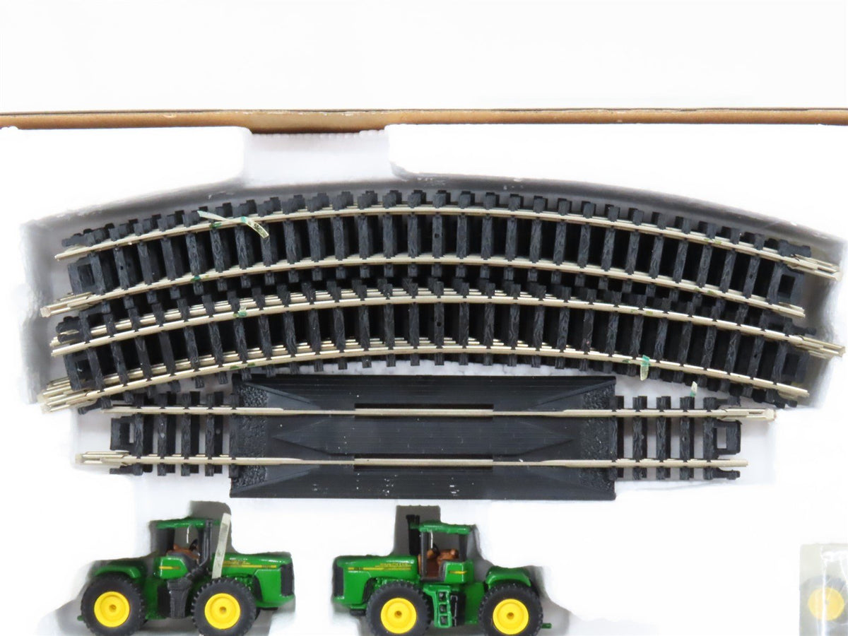 N Scale Athearn John Deere SD70MAC Diesel Set w/Cars, Track &amp; Transformer