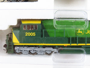 N Scale Athearn John Deere SD70MAC Diesel Set w/Cars, Track & Transformer