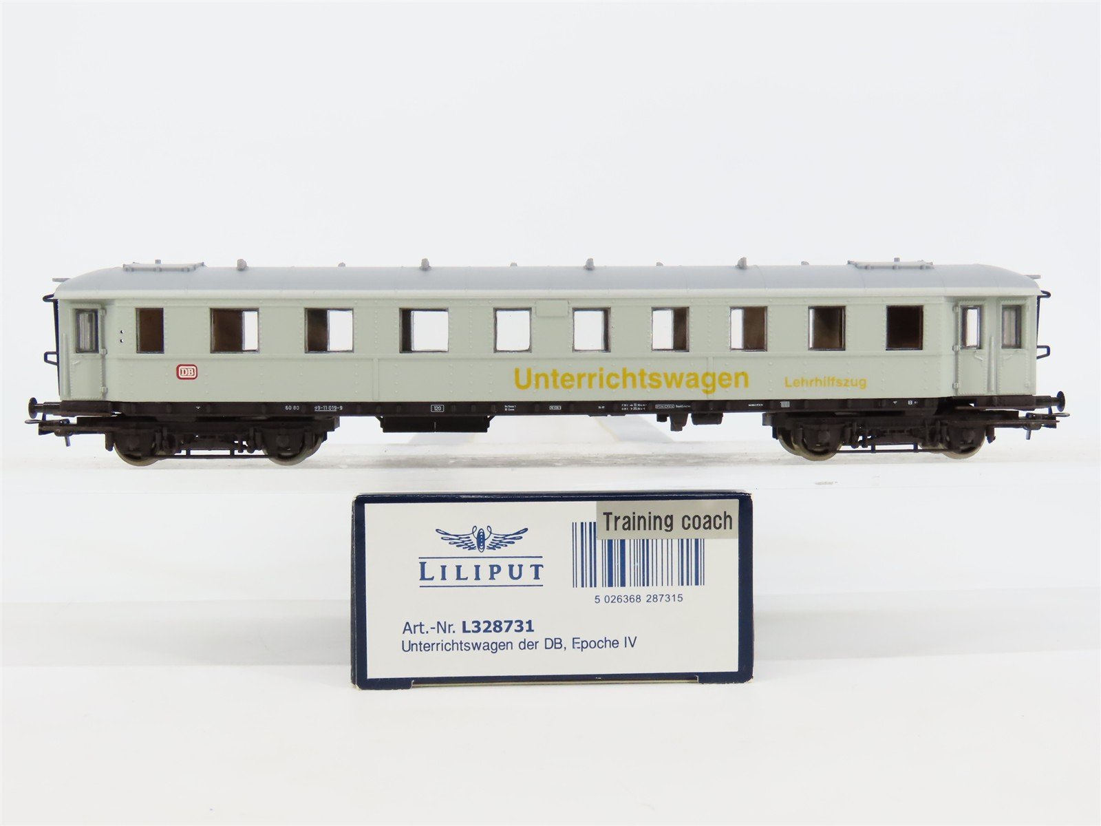 HO Scale Liliput L328731 DB Deutsche Bahn Training Coach Passenger Car #019-9