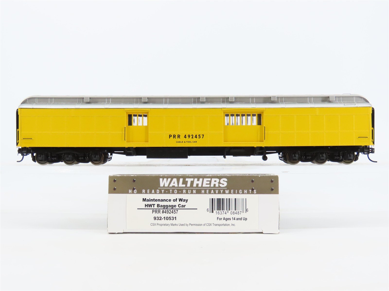 HO Scale Walthers 932-10531 PRR MofW Cable & Tool Baggage Passenger #492457
