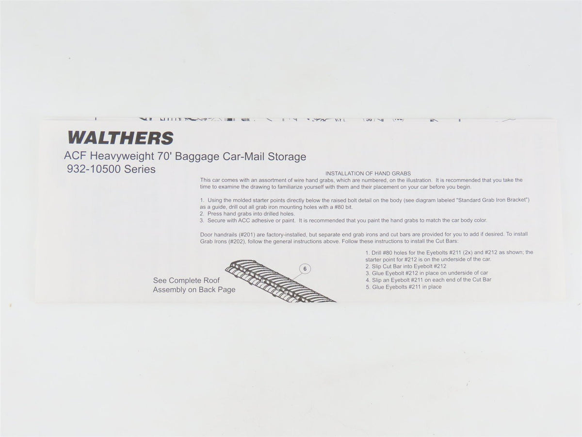 HO Scale Walthers 932-10531 PRR MofW Cable &amp; Tool Baggage Passenger #492457