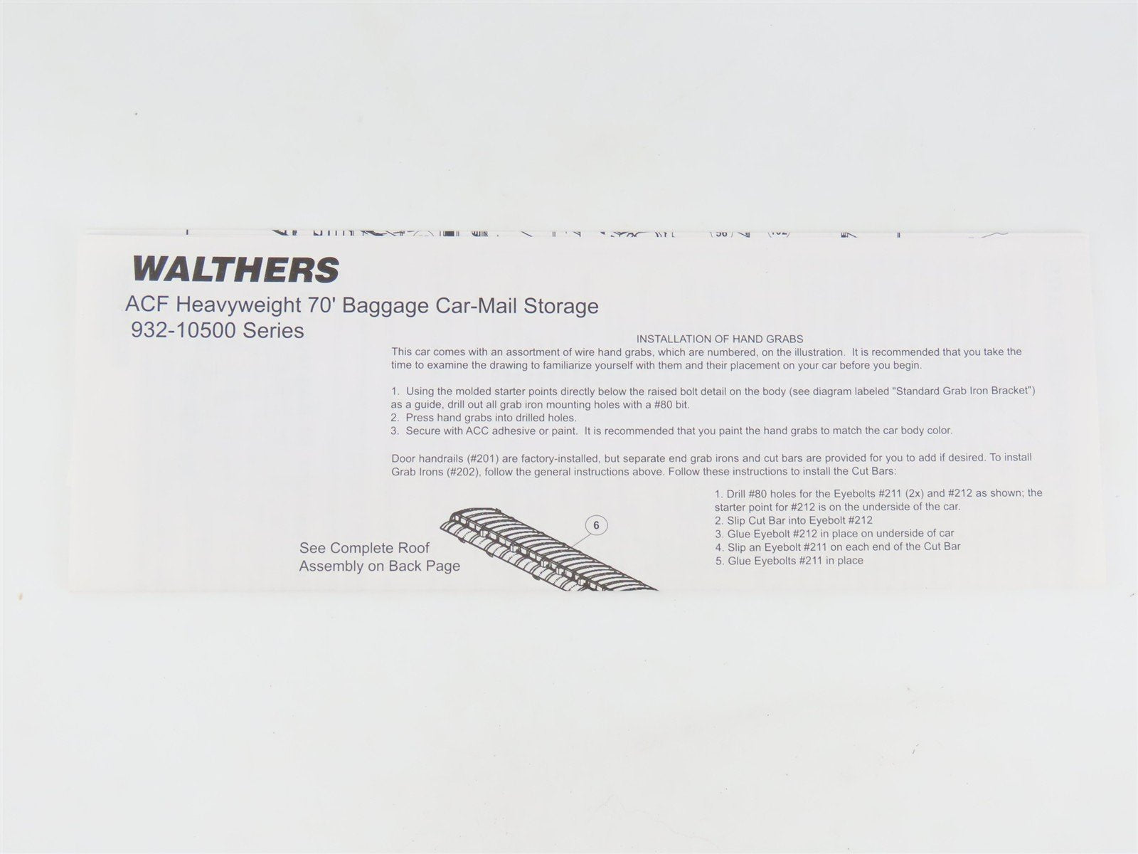 HO Scale Walthers 932-10531 PRR MofW Cable & Tool Baggage Passenger #492457