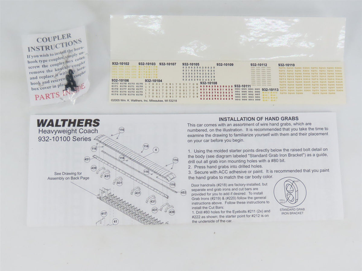 HO Scale Walthers 932-10104 PRR Pennsylvania Paired-Window Coach Passenger Car