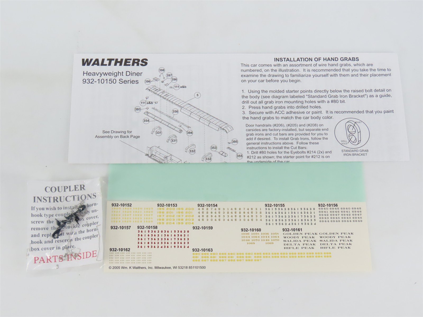 HO Scale Walthers 932-10154 PRR Pennsylvania Heavyweight Diner Passenger Car