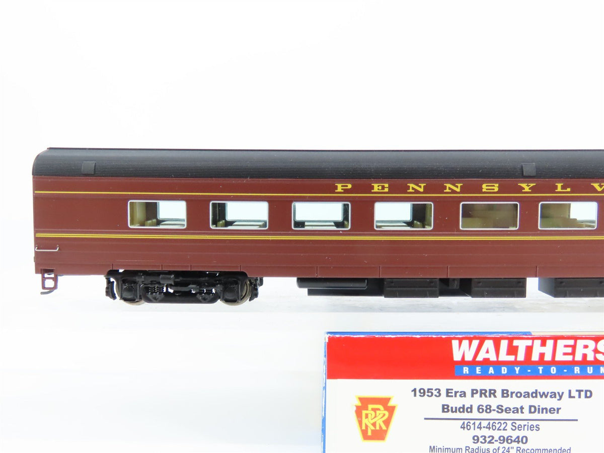 HO Walthers 932-9640 PRR 1953-Era Broadway Limited Budd 68-Seat Diner Passenger