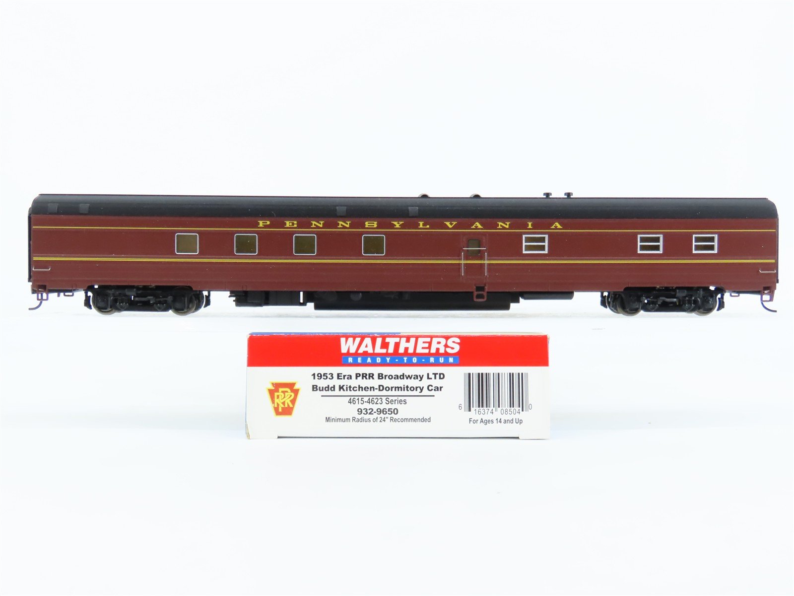 HO Walthers 932-9650 PRR 1953-Era Broadway Limited Budd Kitchen-Dorm Passenger