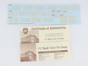 HO Walthers 932-9660 PRR 1953-Era Broadway Limited PS 10-6 Sleeper Passenger Car