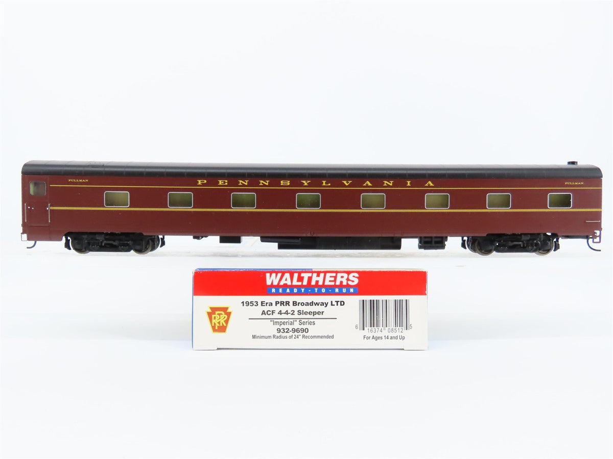 HO Walthers 932-9690 PRR 1953-Era Broadway Limited ACF 4-4-2 Sleeper Passenger