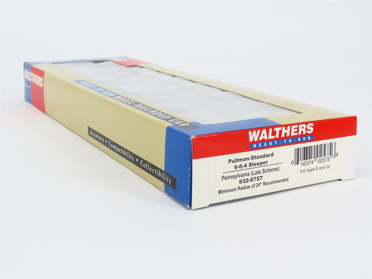 HO Walthers 932-6727 PRR Pennsylvania &quot;Late Scheme&quot; PS 6-6-4 Sleeper Passenger