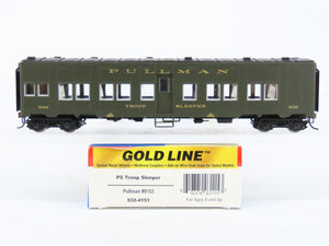 HO Walthers Gold Line 932-4151 Pullman Standard Troop Sleeper Passenger #9153