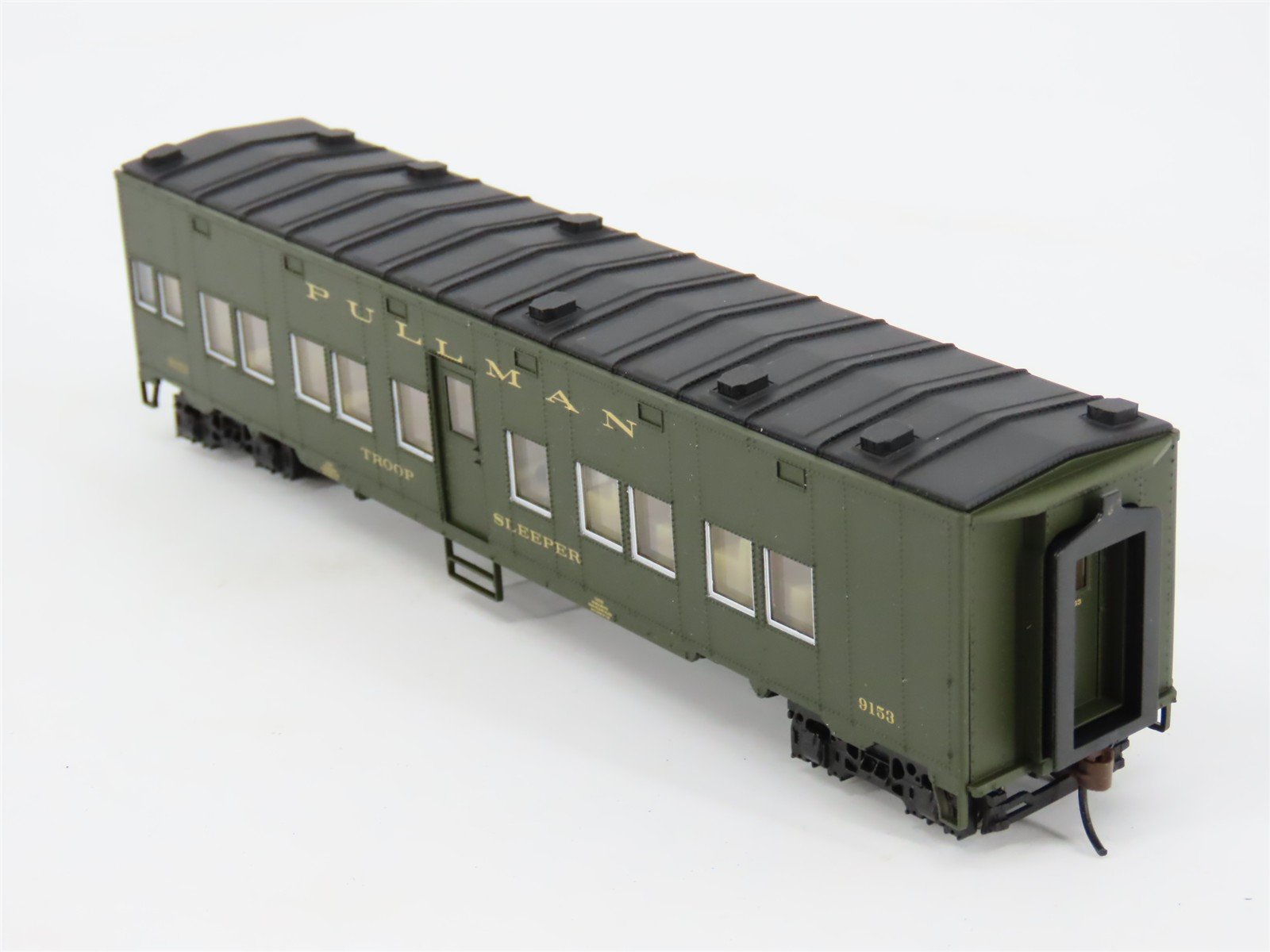 HO Walthers Gold Line 932-4151 Pullman Standard Troop Sleeper Passenger #9153