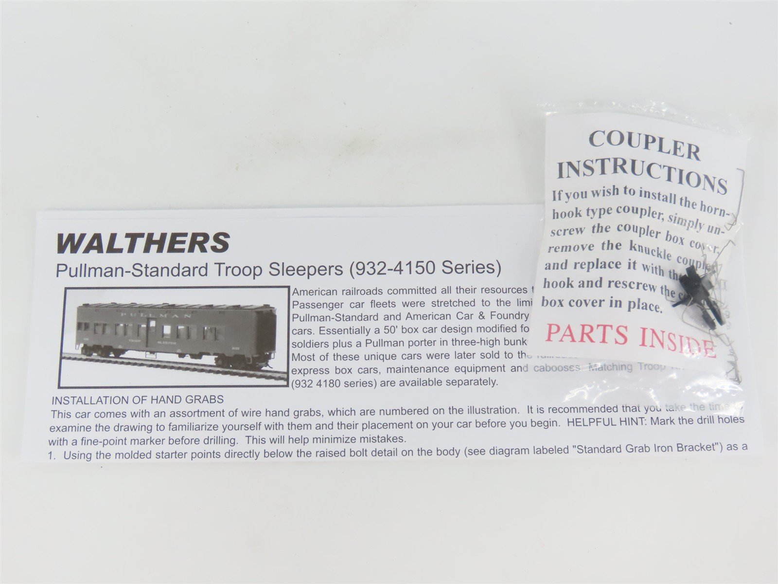 HO Walthers Gold Line 932-4151 Pullman Standard Troop Sleeper Passenger #9153