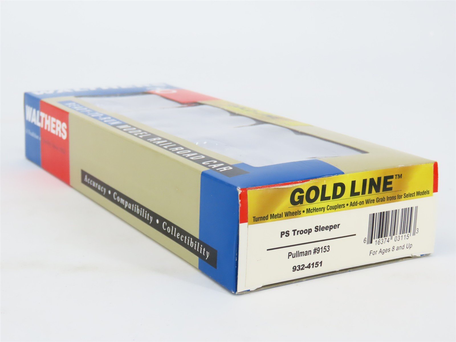 HO Walthers Gold Line 932-4151 Pullman Standard Troop Sleeper Passenger #9153