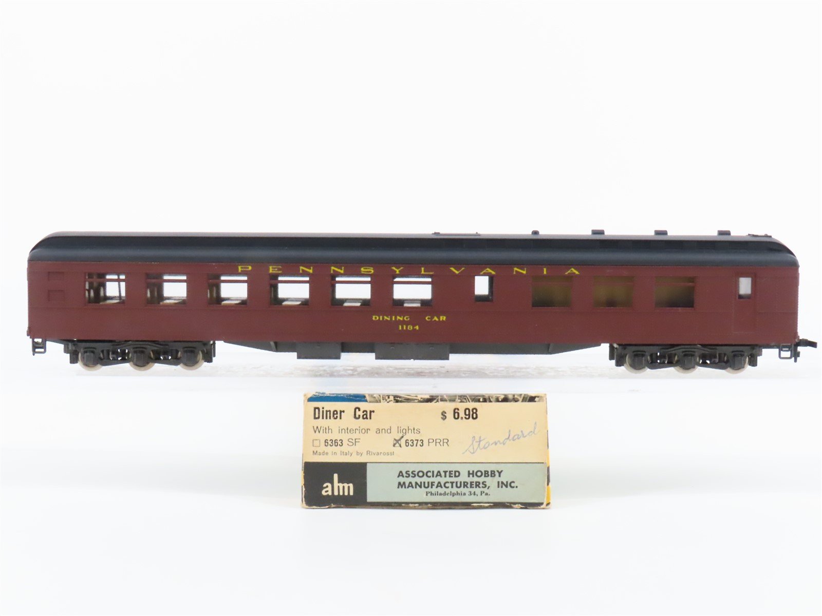 HO Scale AHM/Rivarossi 6373 PRR Pennsylvania Railroad Diner Passenger #1184