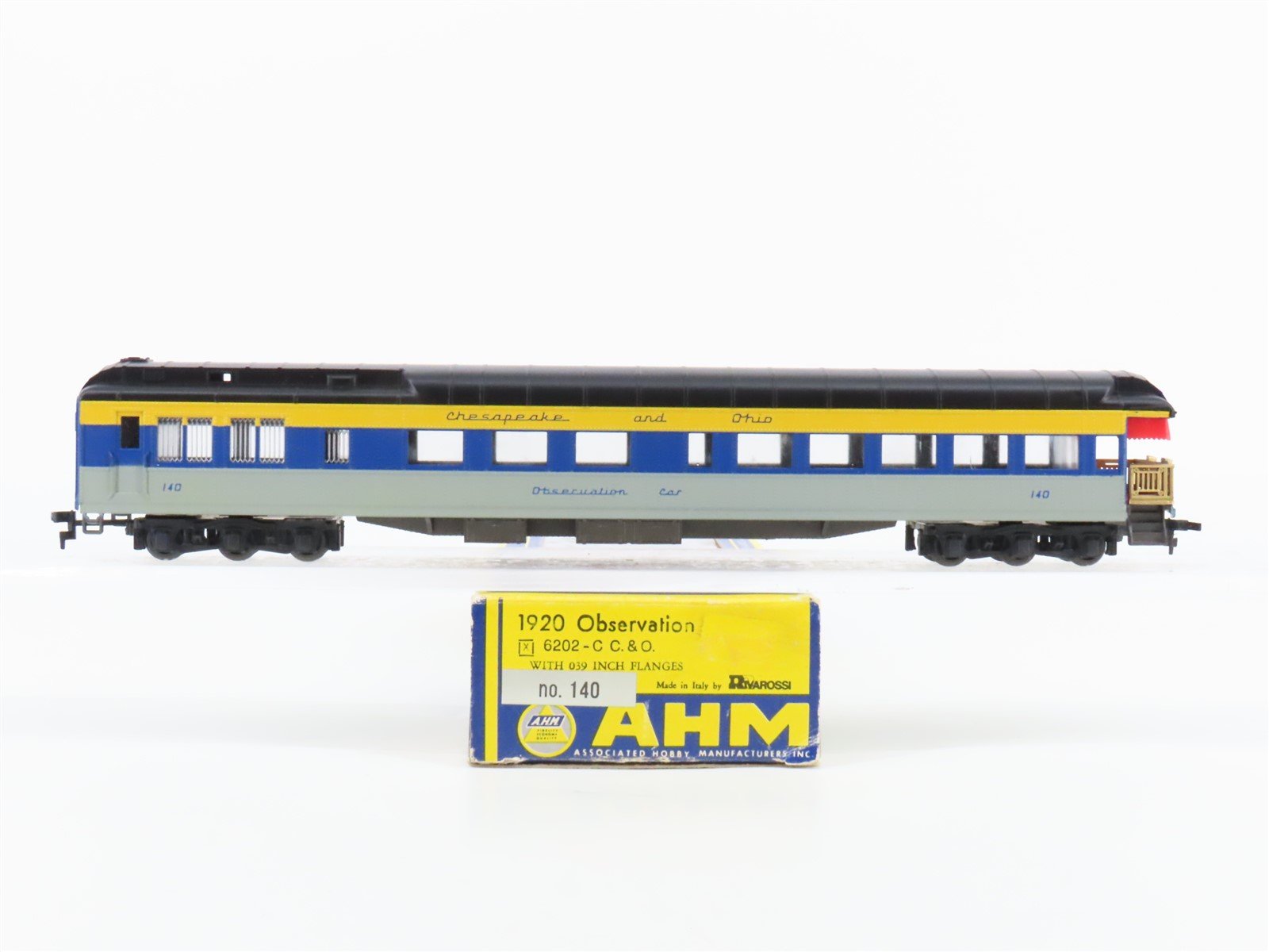 HO Scale AHM/Rivarossi 6202 C&O Chesapeake & Ohio Observation Passenger Car #140