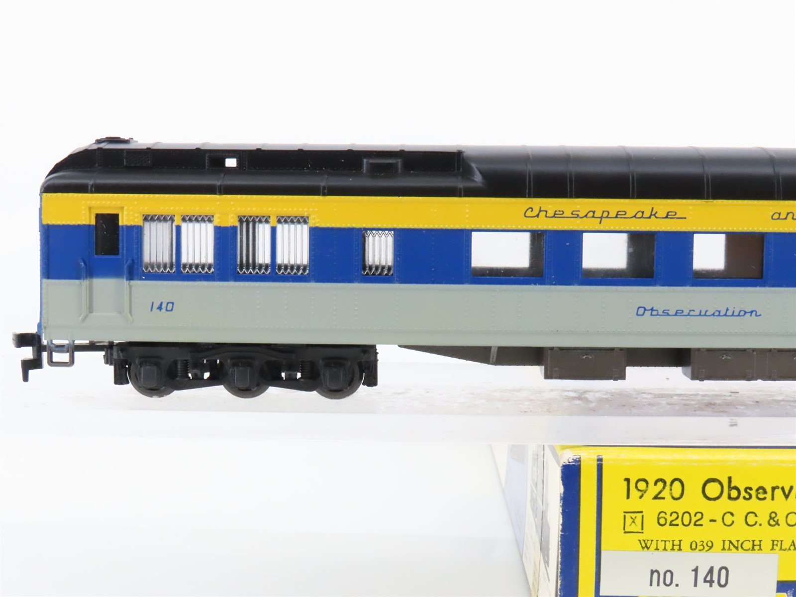 HO Scale AHM/Rivarossi 6202 C&O Chesapeake & Ohio Observation Passenger Car #140